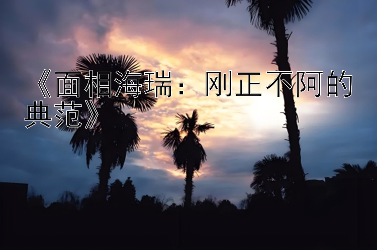 《面相海瑞：刚正不阿的典范》