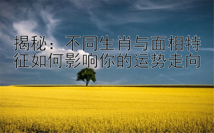 揭秘：不同生肖与面相特征如何影响你的运势走向