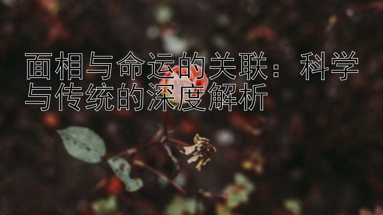 面相与命运的关联：科学与传统的深度解析