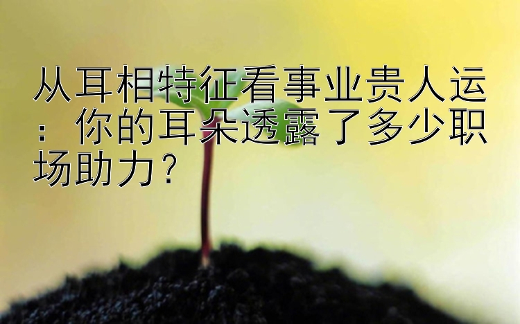 从耳相特征看事业贵人运：你的耳朵透露了多少职场助力？