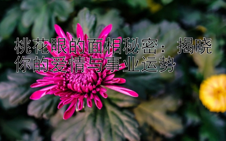 桃花眼的面相秘密：揭晓你的爱情与事业运势